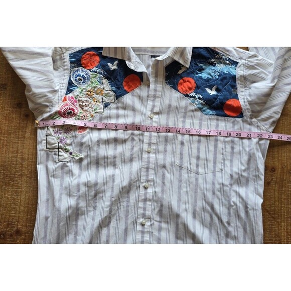 Claire la Faye Button down long sleeve shirt men's size 16.5 vintage - Picture 8 of 10